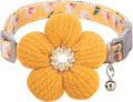 Large Dog Collar with Flower, Dog Collars for Large Dogs Collar for Girl Cute Dog Collar with Bell, Adjustable Length