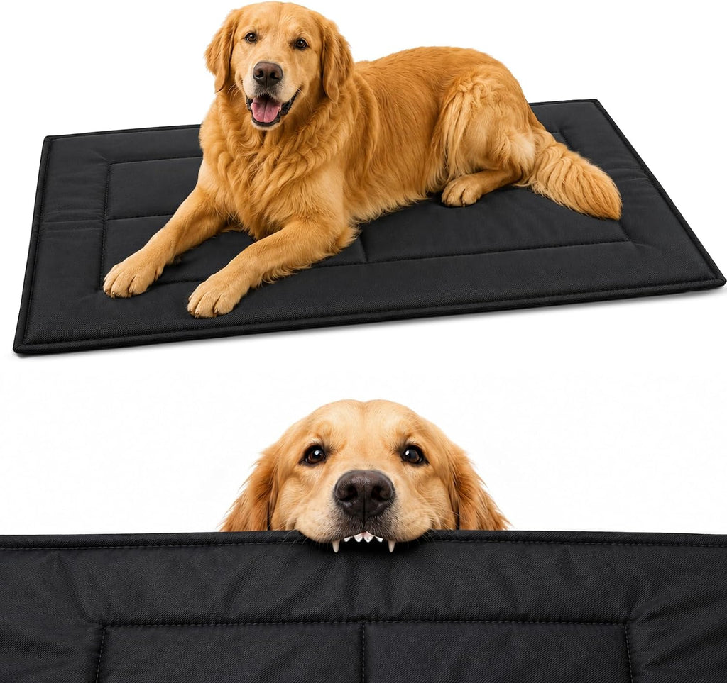 Chew Proof Dog Crate Pad, Indestructible Dog Bed for Aggressive Chewers, Waterproof Machine Washable Dog Kennel Pad (29x18 in)