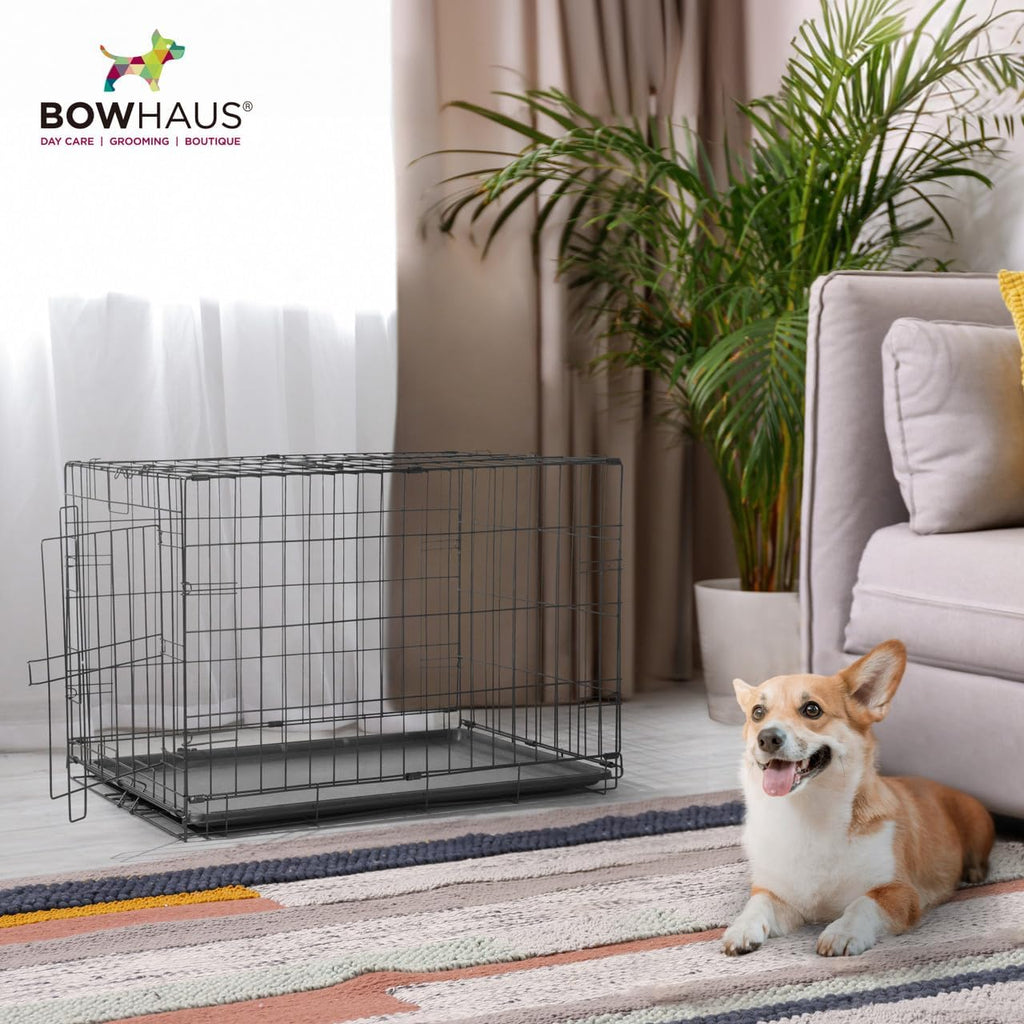 BOWHAUS 46.8-Inch Dog Crate Pan Replacement, Sturdy, Waterproof Plastic Tray for 48-Inch Pet, Rabbit Ferret Critter Kennels, Versatile Pan and Easy to Clean