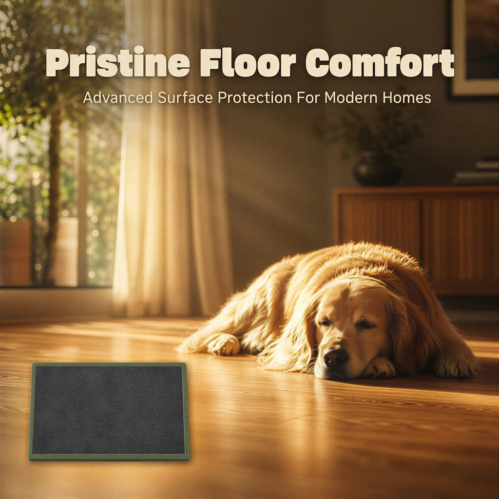 Dog Crate Mat for Crates, Under Dog Crate Mat Floor Protector, Dark Gray Rectangular Kennel Mats, Washable Reusable Felt Pet Pad for Cage Bottom, Indoor Floor Protection and Comfort