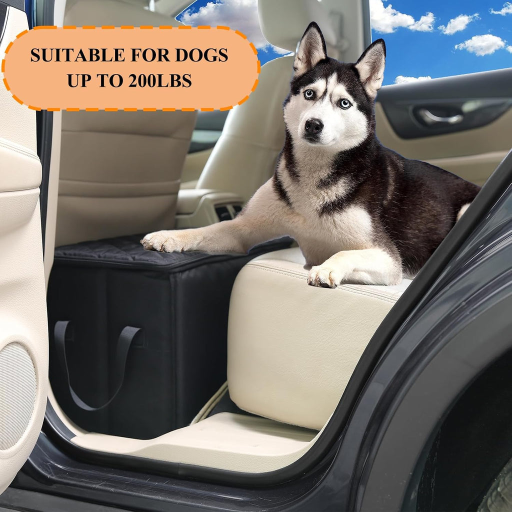 Dog Car Seat Extender with Storage, Front & Back Seat Extender for Dogs, Car Gap Seat Filler, Suitable for Dogs up to 200lbs (Medium Size: 20"x11.5"x14.5")