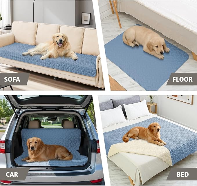 Ameritex Pet Bed Cover Dog Bed Blanket for Sofa and Furniture Waterproof New Pattern Design (40x50 Inch, Light Blue)