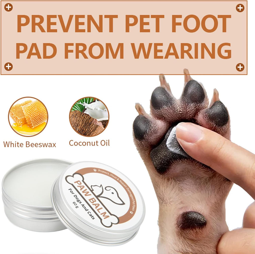 GLOGLOW Pad Balm, Heals Repairs and Moisturizes Dry Noses and Paws Ideal Dog Feet Balm for All Extreme Weather Season Conditions