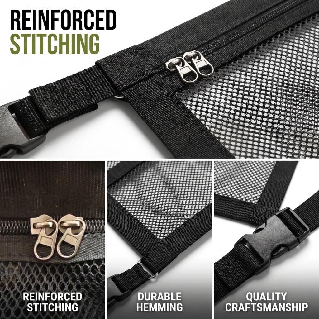 Car Pet Barrier for Nissan NV200 2013–2021 | High-strength wear-resistant mesh, transparent visibility design, secure hook attachment, reinforced edges, easy installation