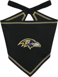 Pets First NFL Baltimore Ravens TIE Bandana, Size Small/Medium. Dog Bandana Scarf Bib for Pet Cat Dog. The Ultimate Game-Day, Party Bandana