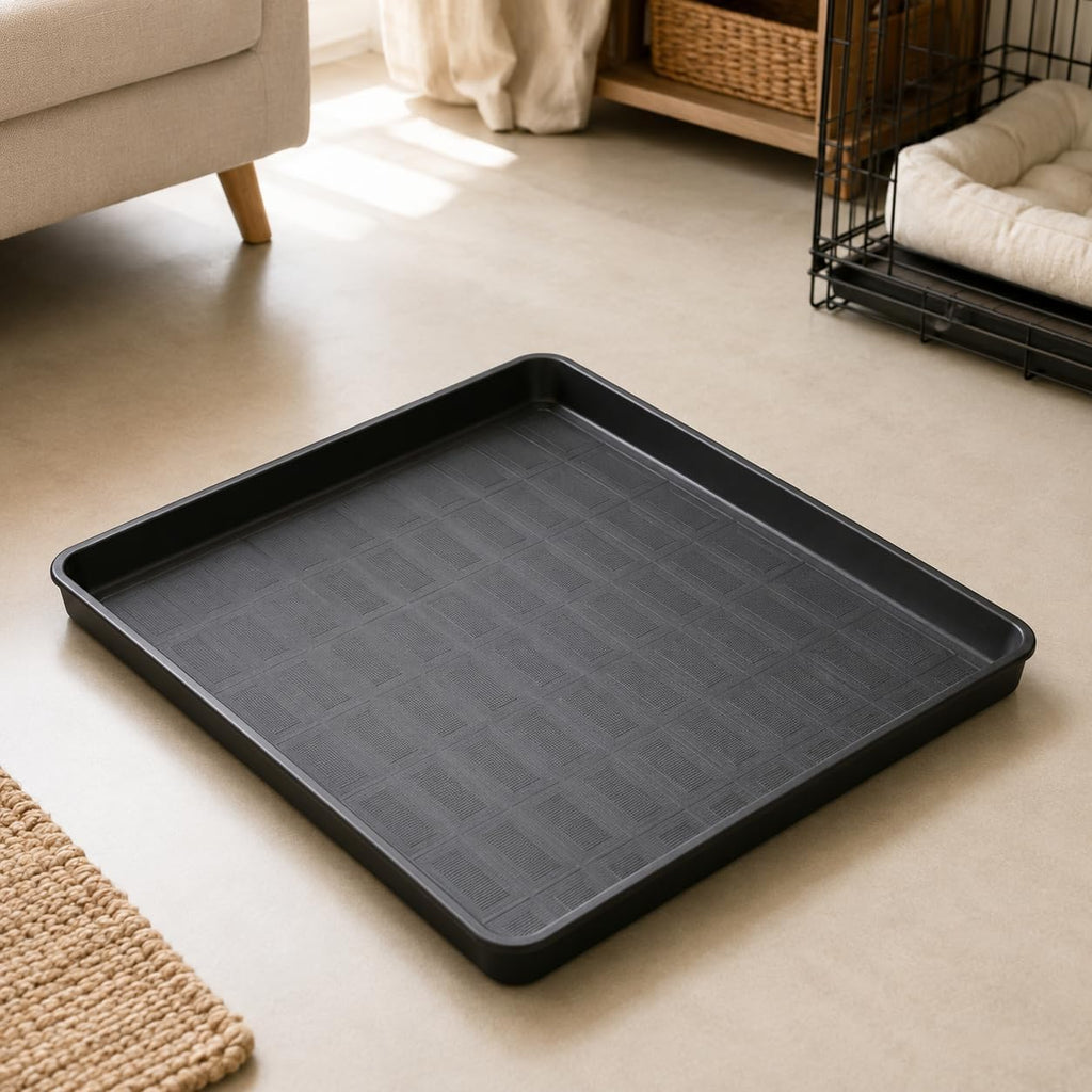 Cage Tray Pet Cage Tray Litter Pan Bottom Liner Waste Collector Leak Resistant Easy Clean Suitable for Cats Dogs Birds Chickens Ducks Home use, Length 74.5 * 59.5*High 3.5cm (R
