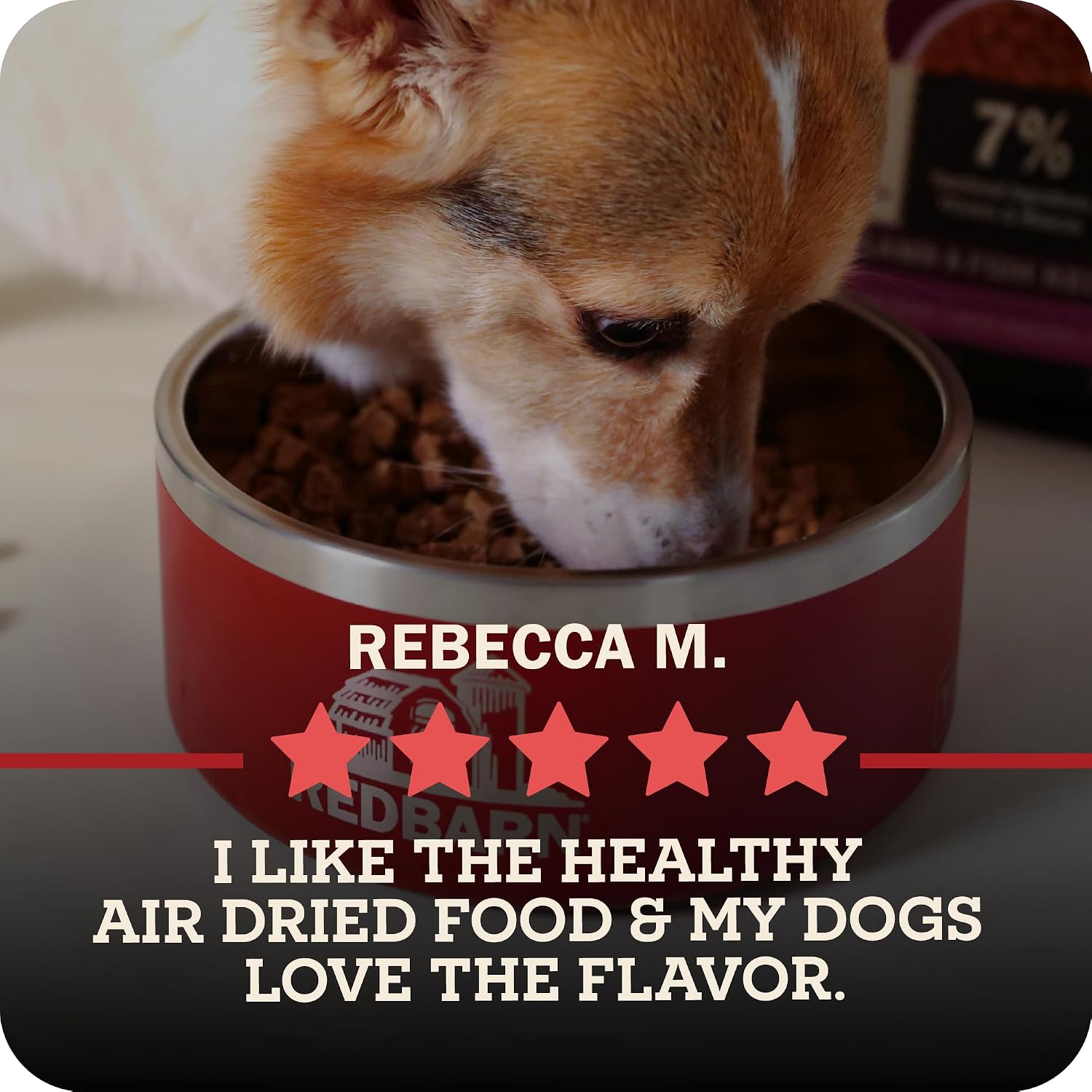 Redbarn Powerfood Air Dried Dog Food Small Breed Recipe 2 lbs - 91% Chicken & Chicken Organs with Blueberries Prebiotics Postbiotics Grain Free Wholesome Pet Food Made in USA