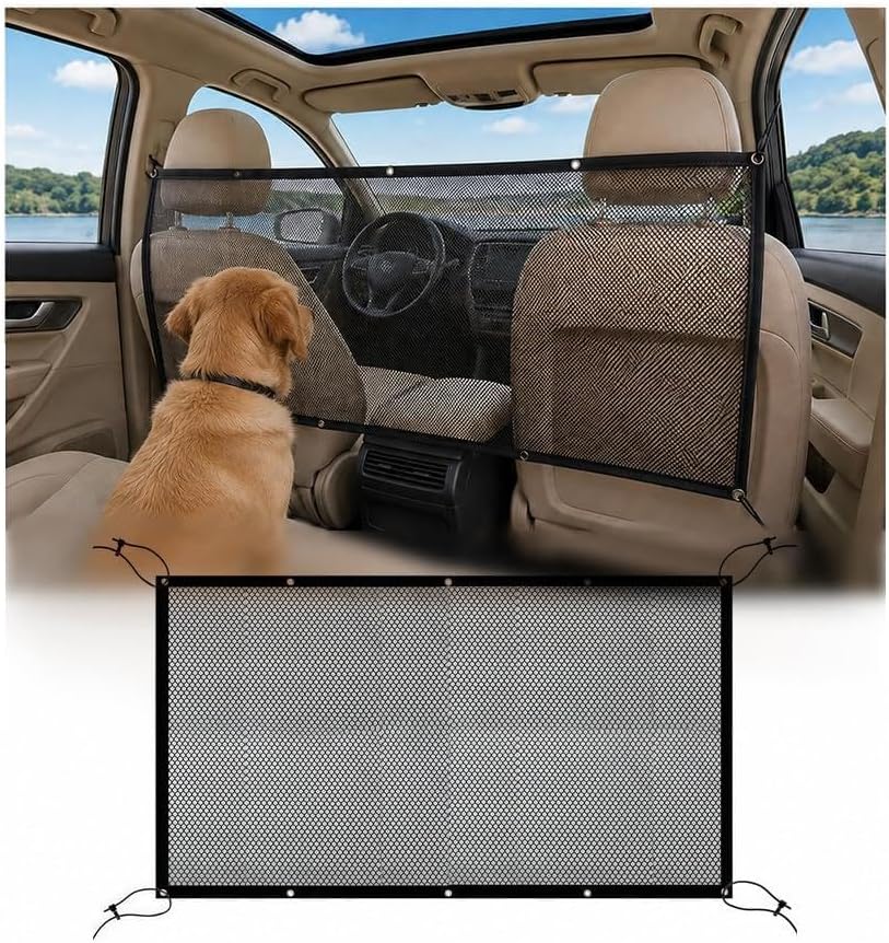 Car Pet Barrier for Toyota HiAce H300 2019-2026 Mesh Car Seat Pet Divider Dog Safety Barrier Accessories