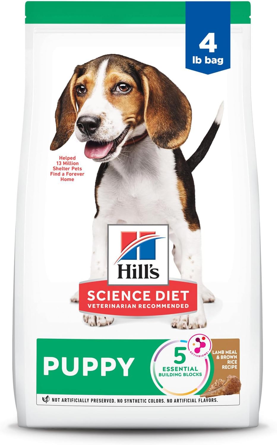 Hill's Science Diet Puppy Dry Dog Food | #1 Veterinarian Recommended, Lamb Meal & Brown Rice, 4 lb. Bag