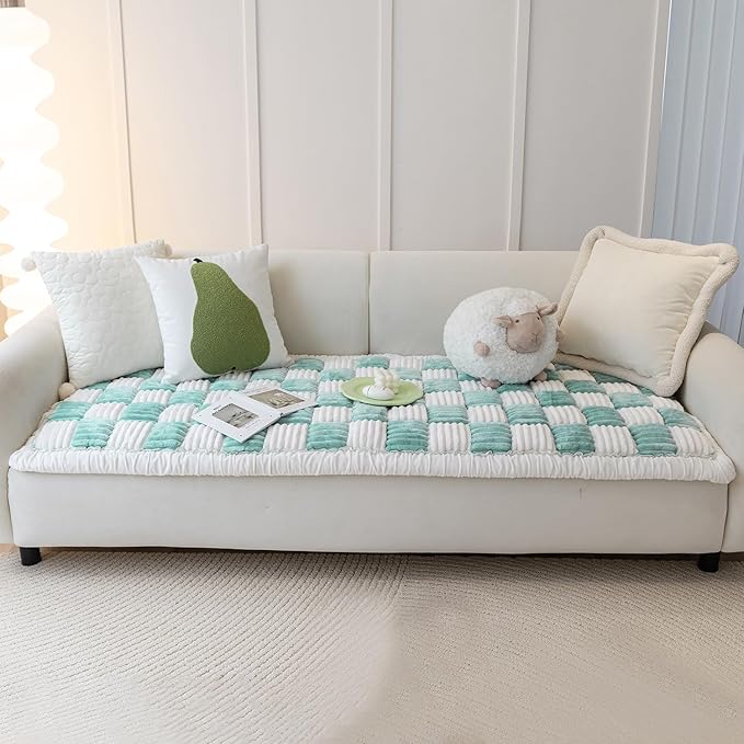 Pet Couch Cover for Sofa, Dog Cover for Couch, Washable Pet Couch Covers for Large Dogs, Anti-Slip Dog Bed Mat for Couch (Sky-Blue, 27x70 inch)