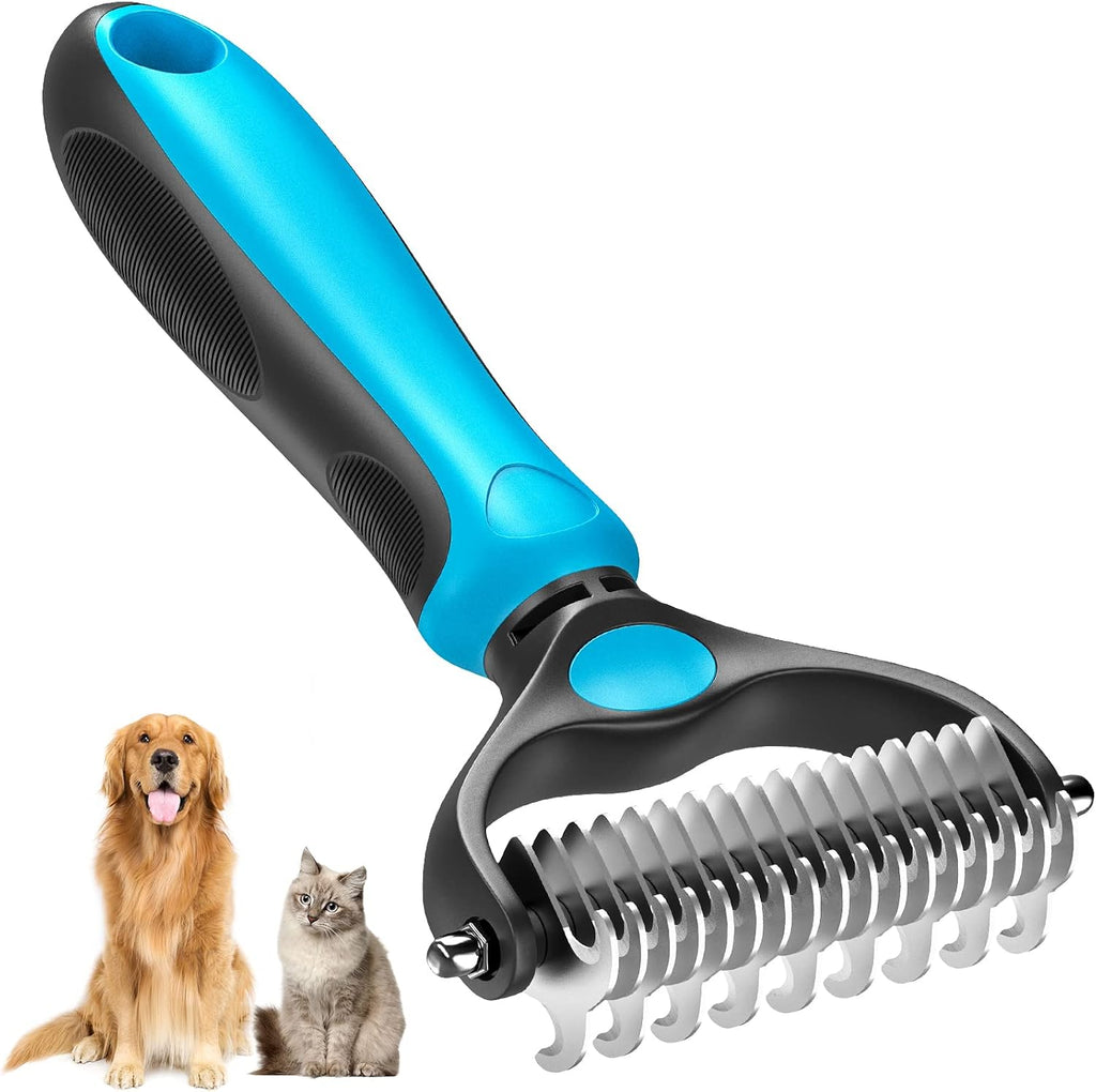Pet Grooming Brush Dog Grooming Rakes Tool for Mats & Tangles Removing