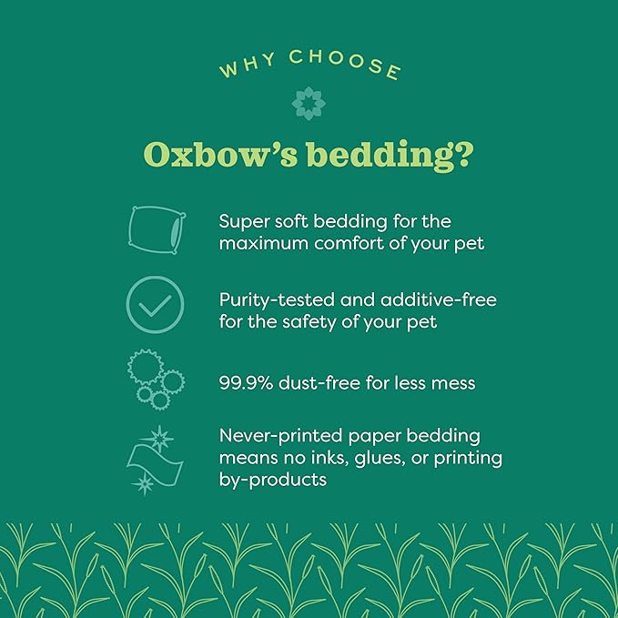 Oxbow Pure Comfort Bedding, Rabbit, Hamster, & Guinea Pig Bedding, Bunny Supplies for Litter Box, Pet Safe, Bunny Litter Box, Guinea Pig Cage, 99.9% Non-Dust, Blended, 178 Liter Bag
