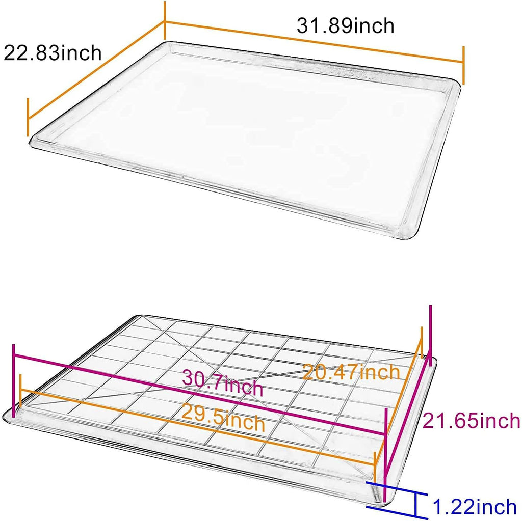 Confote 2 pcs 31.9 X 22.8 inch Replacement Tray for Dog Crate Pans Plastic Bottom for Pet Cages Crates Kennels Dogs Cat Rabbit Ferret Critter