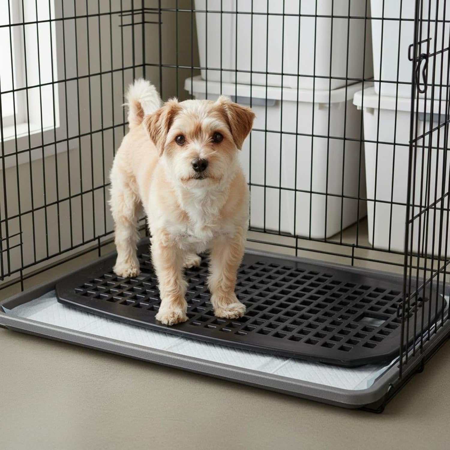 Pet Cage Mat Liner Separator Breathable Structure Suitable for Airline Carrier Home Post Surgery Care, 40.5x24x1.35cm S