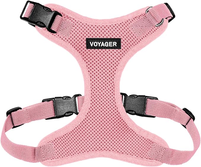 Voyager Step-in Pet Harness - All Weather Mesh, Adjustable Step in Harness for Cats and Dogs by Best Pet Supplies - Pink, M