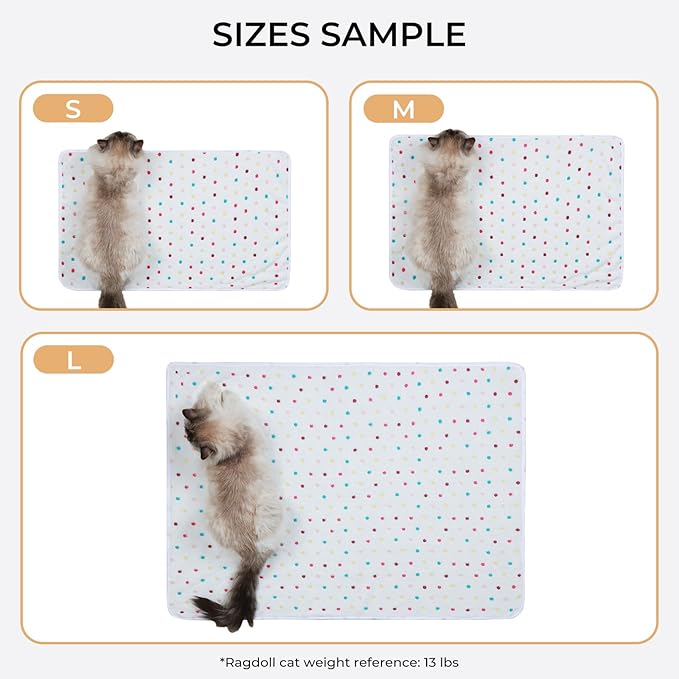 Luciphia 1 Pack 3 Blankets Super Soft Cute Dot Pattern Pet Blanket Flannel Throw for Dog Puppy Cat Small(23x16), Brown