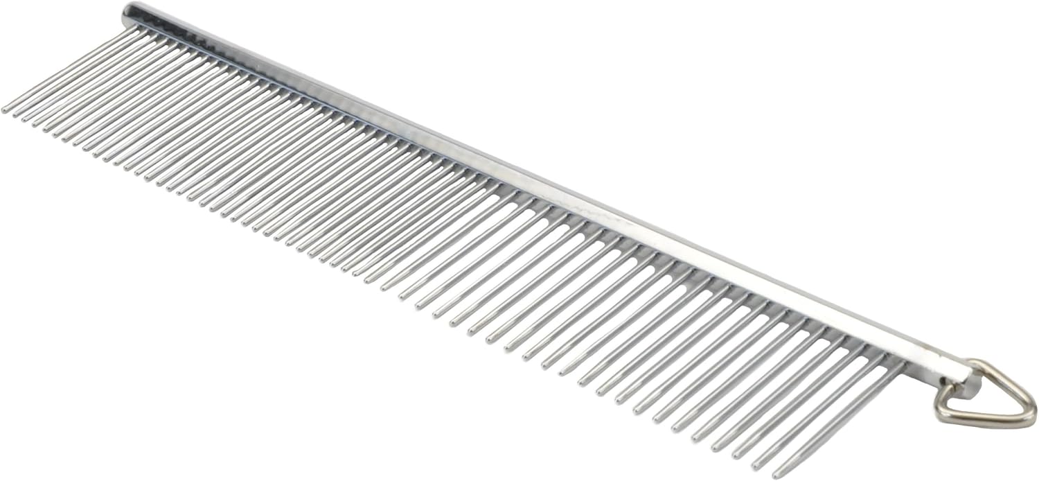 Coastal Pet Safari Dog Grooming Comb for Medium and Coarse Coats - Extra-Long Rotating Teeth - Undercoat Rake for Coarse Coats - 7 1/4"