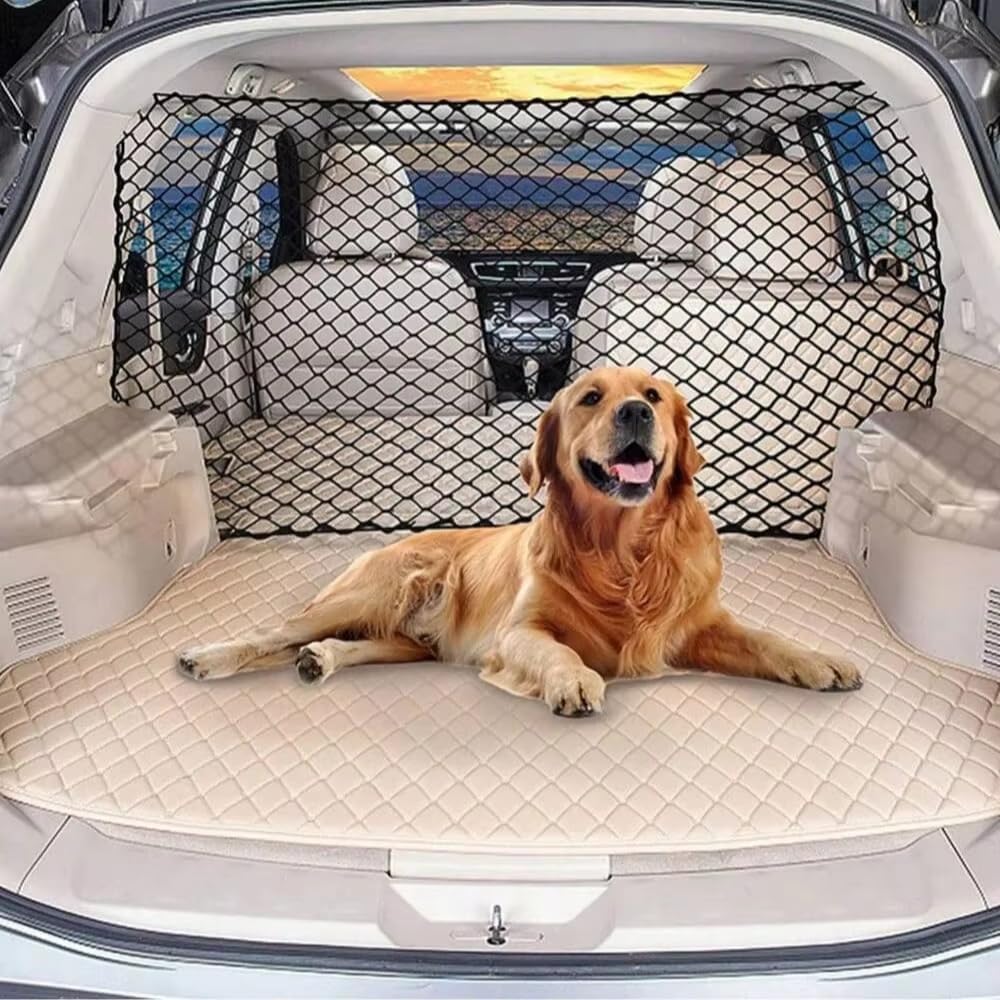 Car Dog Barrier Pet Isolation Net Guard for Jeep Grand Cherokee 2011-2021, Vehicle Backseat Divider Cargo Protector Auto Travel Gate Safety Dog Fence