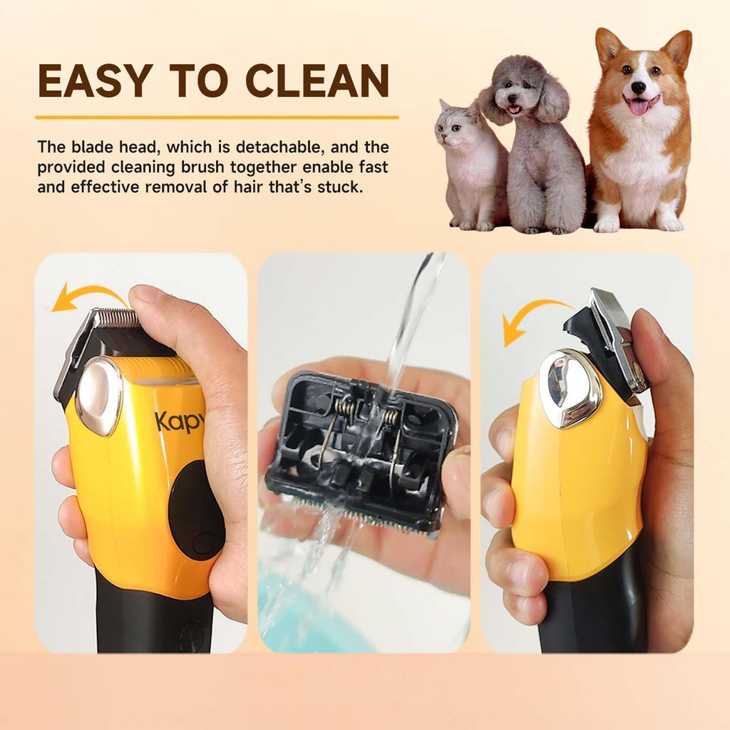 Dog Clippers for Grooming Thick Hair with LED Light,Cat Shaver,and Sheep Shears for Thick/Matted/Knotted/Fine/Curly Hair,Works with or Without Power Cord