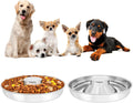 Stainless Steel Puppy Bowls 2 Pack, Pet Slow Feeder Bowls, Water Bowl, Feeding Weaning for Small Medium Large Dogs, Cat, Pets (2 Pack, Large：1.3” x 13.6”)
