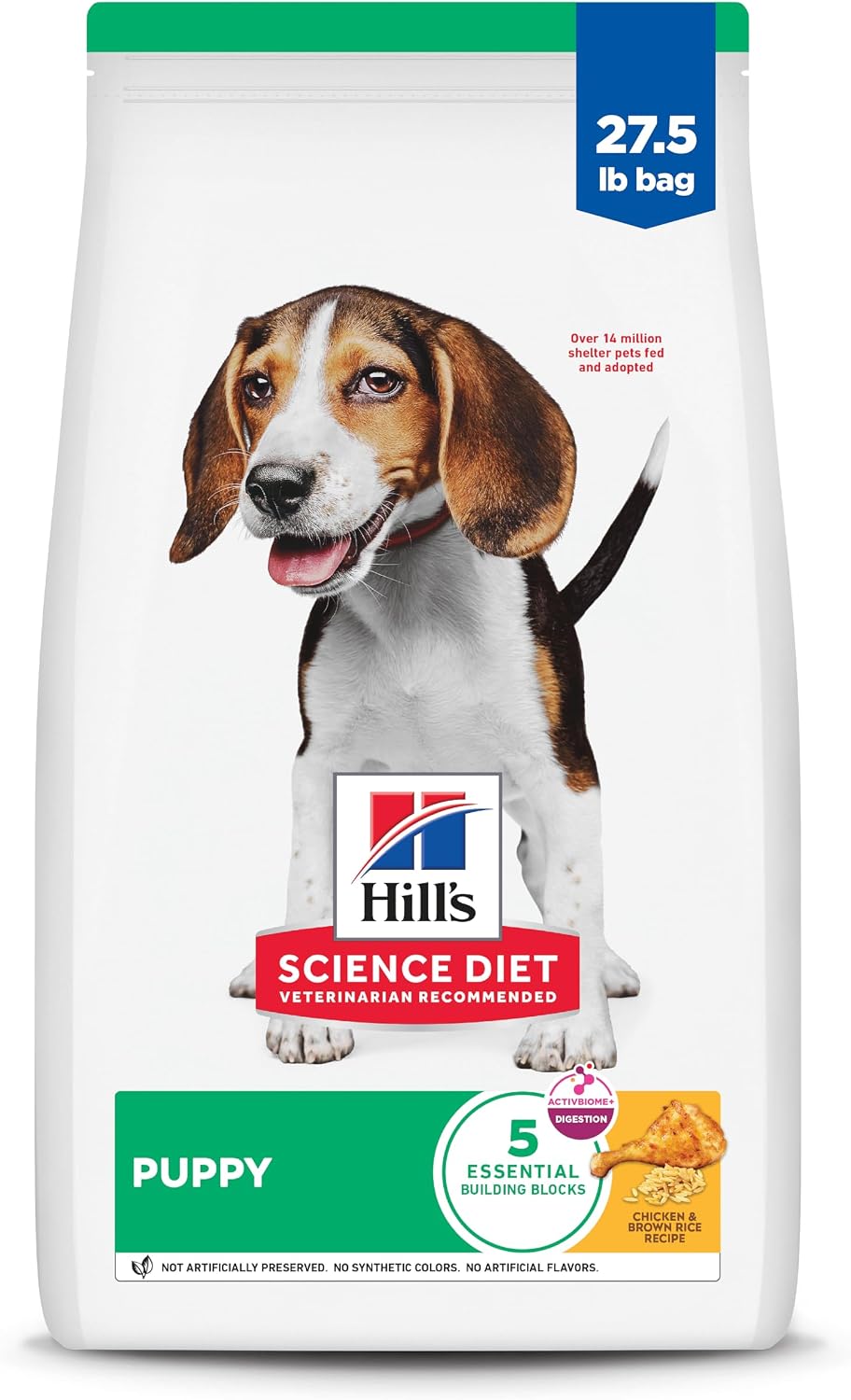 Hill's Science Diet Puppy Dry Dog Food | #1 Veterinarian Recommended, Chicken & Brown Rice, 27.5 lb. Bag