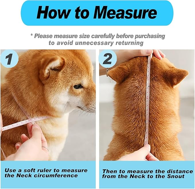 Supet Adjustable Dog Cone Collar After Surgery to Stop Licking,E Collar for Medium Small Dogs, Pet Recovery Collar & Cone,Plastic Cone of Shame for Dogs, Dog Head Neck Cone (S-)