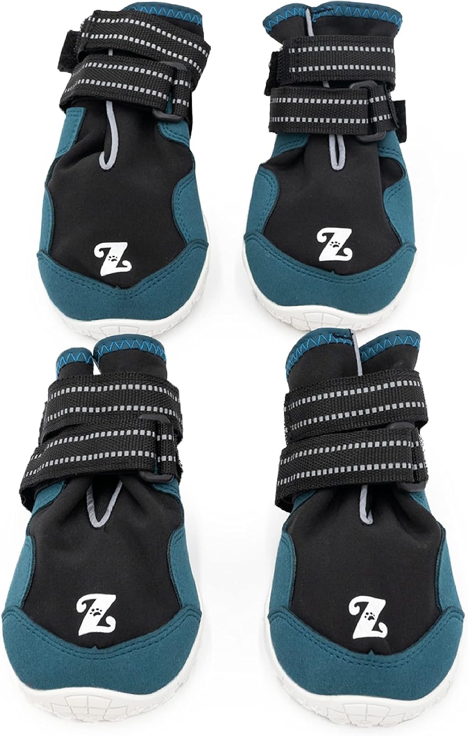 ZippyPaws Adventure Boots - Dog Shoes for Paw Protection from Hot and Cold, Dog Booties for Winter & Summer, Dog Shoes for Large & Small Dogs - Teal, S - Size 4