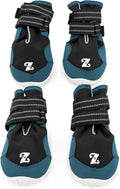 ZippyPaws Adventure Boots - Dog Shoes for Paw Protection from Hot and Cold, Dog Booties for Winter & Summer, Dog Shoes for Large & Small Dogs - Teal, S - Size 4