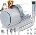 NEWBULIG Pet Grooming Vacuum Kit for Cats and Dogs, 2.5L Dust Cup | 3 Suction Modes and 5 Groomer Tools, Dog Clippers with Cordless Low Noise for Cats, Dogs Other Animals Hair Trimmer, Gray