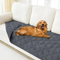 Smiry Waterproof Dog Bed Cover Blanket 40x70, Soft Reversible Pet Blanket, Washable Leakproof Cats Dogs Couch Cover for Sofa, Couch, Furniture, Dark Grey/Dark Grey