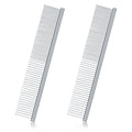 2 Pieces Macrame Comb and Tassel Brush Kit - Stainless Steel Combs for Pet Grooming, Macrame Fringe Cord and Supplies (Silver)