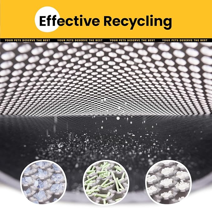 Cat Litter Mat New Size 23.6"x14.6" for Small Spaces, Upgrade Super Waterproof Back Layer Litter Box Mat, Non Slip, Durable, Soft on Paws Kitty Trapping Matt, Gray
