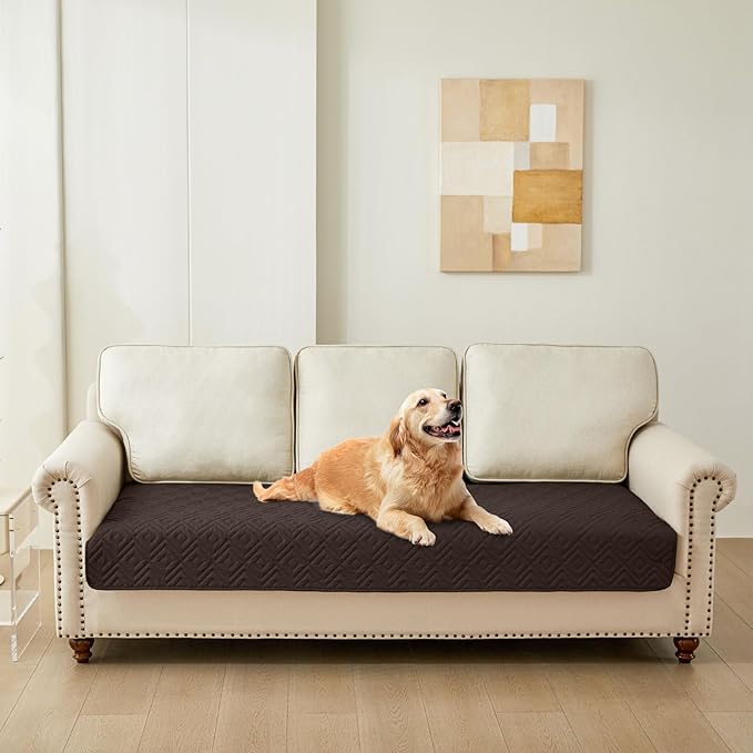 hyha Waterproof Dog Blanket, Soft Pet Bed Blankets, Waterproof Sofa Couch Cover for Dogs Washable, Reversible Pet Couch Covers for Sofa Furniture (30x90 Inch, Chocolate/Dark Grey)