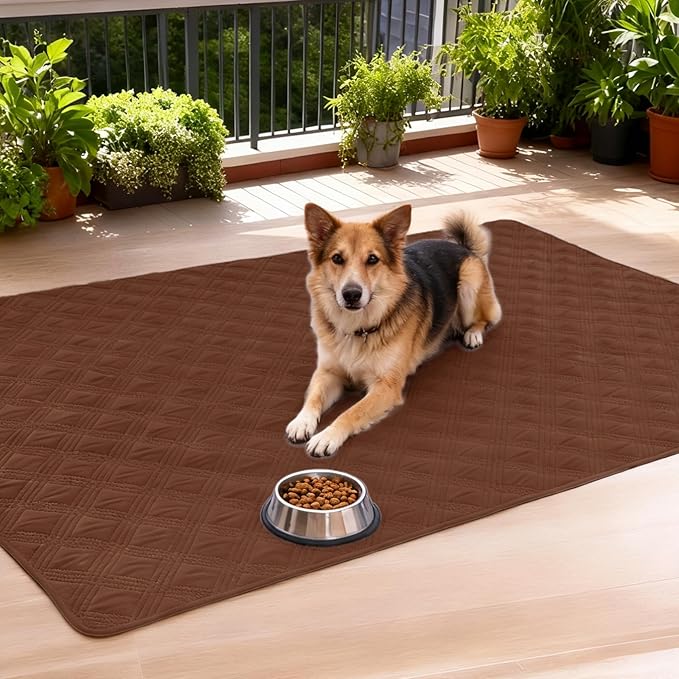 hyha Waterproof Dog Blanket, Reversible Pet Bed Blanket, Soft Sofa Couch Cover for Dogs Washable, Waterproof Pet Couch Covers for Sofa Puppy Cats Furniture Protector(52"x82", Brown/Beige)