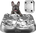 FXW IntoFlow Stainless Steel Dog Lick Mat, Patent Pending | Dishwasher Safe, Durable 304 Stainless Steel, 184 Textured Grooves, Grooming Support, For Soft Treats