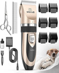 oneisall Dog Clippers Grooming Kit for Dogs Cats Pets | Low Noise, Rechargeable Cordless, Long Battery Life, Simple for Beginners, 6 Guide Combs, Removable & Rinsable Blade