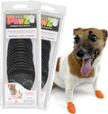 PawZ Rubber Dog Boots for Paws up to 2", 24 Total (2 Packs of 12) - All-Weather Booties for Hot Pavement, Snow, Mud, and Rain - Waterproof, Anti Slip Dog Socks - X-Small, Black