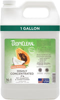 TropiClean 2-in-1 Dog Shampoo and Conditioner, Professional Dog Shampoo, Moisturizing Detangler, Puppy Safe, Made in USA, Papaya Scent, 1 Gallon