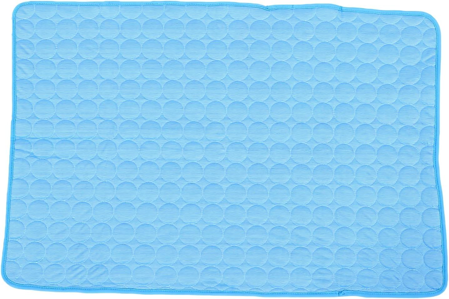 GLOGLOW Pet Cooling Mat Ice Silk Non Slip 39.4 Inch Washable Cover for Dog Cat Crate Indoor Outdoor Summer Heat Stress Relief (XL)
