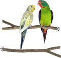 Niteangel Natural Wooden Perches for Bird Cages - Ideal for Cockatiels, Parakeets, Finches & Other Caged Birds (Natural Bark, 2 Pack)
