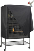 Explore Land Pet Cage Cover - Good Night Enclosure for Bird Critter Cat House to Small Animal Privacy & Comfort (Medium, Black)
