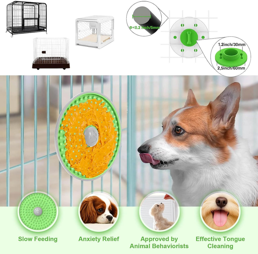 Lick Mat for Dogs Crate, Dog Lick Pads Slow Feeder, Lick Pad Crate Training Toy Crate Lick Plate, Very Suitable Peanut Butter, Treats Yogurt, Bolognese, for Boredom Relief Licking Pad