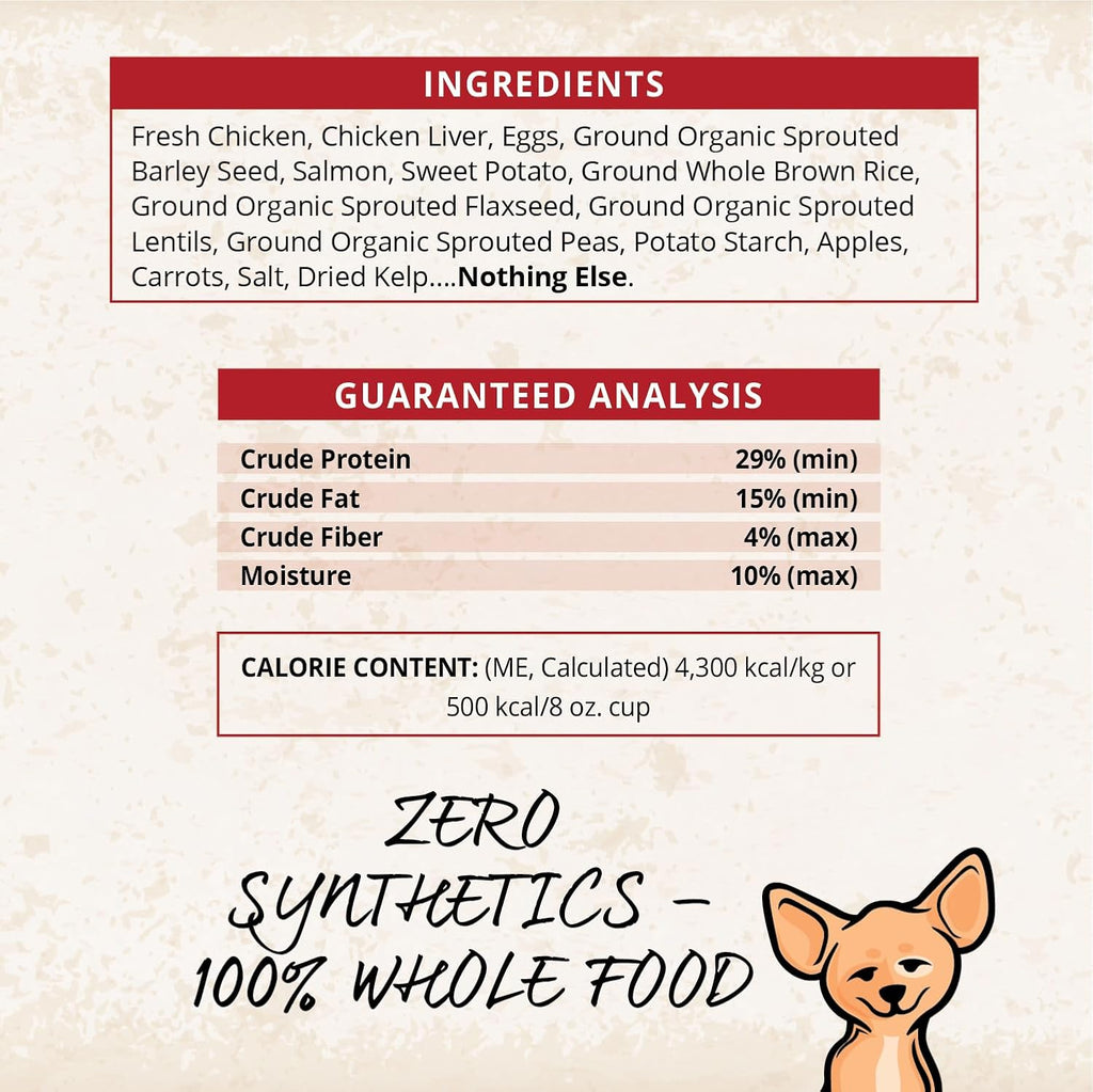CARNA4 Air Dried Dog Food, Chicken Recipe, 6 Pound | Real Chicken, Liver, Whole Eggs & Sprouted Seeds, Quick-Baked & Never Extruded, No Synthetic Vitamins or Minerals