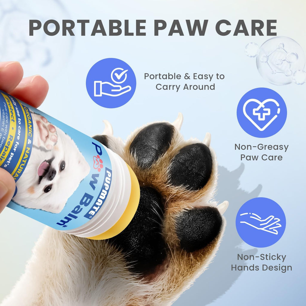 Paw Balm Pad Protector for Dogs – Dog Paw Balm Soother – Heals, Repairs and Moisturizes Dry Noses and Paws – Ideal for Extreme Weather Season Conditions - 2 Oz