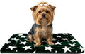 Dog Bed Mat,Reversible & Ultra Soft Kennel Pad-Machine Washable Pet Bed for Dogs & Cats-All-Weather Crate Liner for Crates,Carriers & Travel (Big Star&Green, 24.0" L x 18.0" W x 1.5" Th)