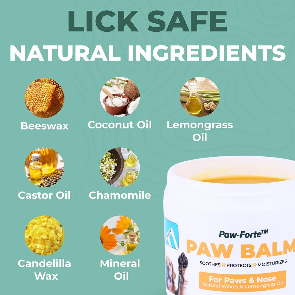PAW Balm | Dog Paw Protector from Hot Pavement, Dirt, Salt, Ice and Snow | Soother and Moisturizer for Cracked Dog Paw Pads | Natural Wax Based, Lick Safe 3 oz
