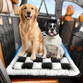 Dog Car Bed, Non-Slip Dog Seat Cover | Universal Back Seat Protector | Premium Chenille Comfort, Scratch Resistant, Silicone Backing & Machine Washable, Fits Most Cars, Trucks & SUVs
