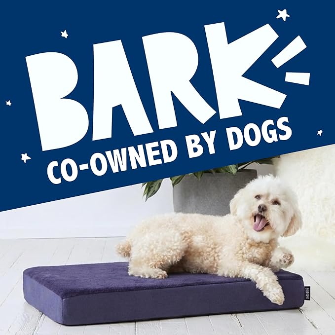 Barkbox Orthopedic Dog Bed with Memory Foam, Premium Comfort for Dogs and Puppies, Dog Bed for Joint Relief and Restful Sleep, Durable and Easy to Clean - Navy, Medium