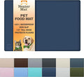 Neater Pet Brands Neater Mat Pet Mats for Food and Water, Cat & Dog Bowl Mat Waterproof Silicone, Feeding Tray, Dog Food Mats for Floors, Placemat w/Raised Edge for Under Bowls, 24" x 16", Dark Blue