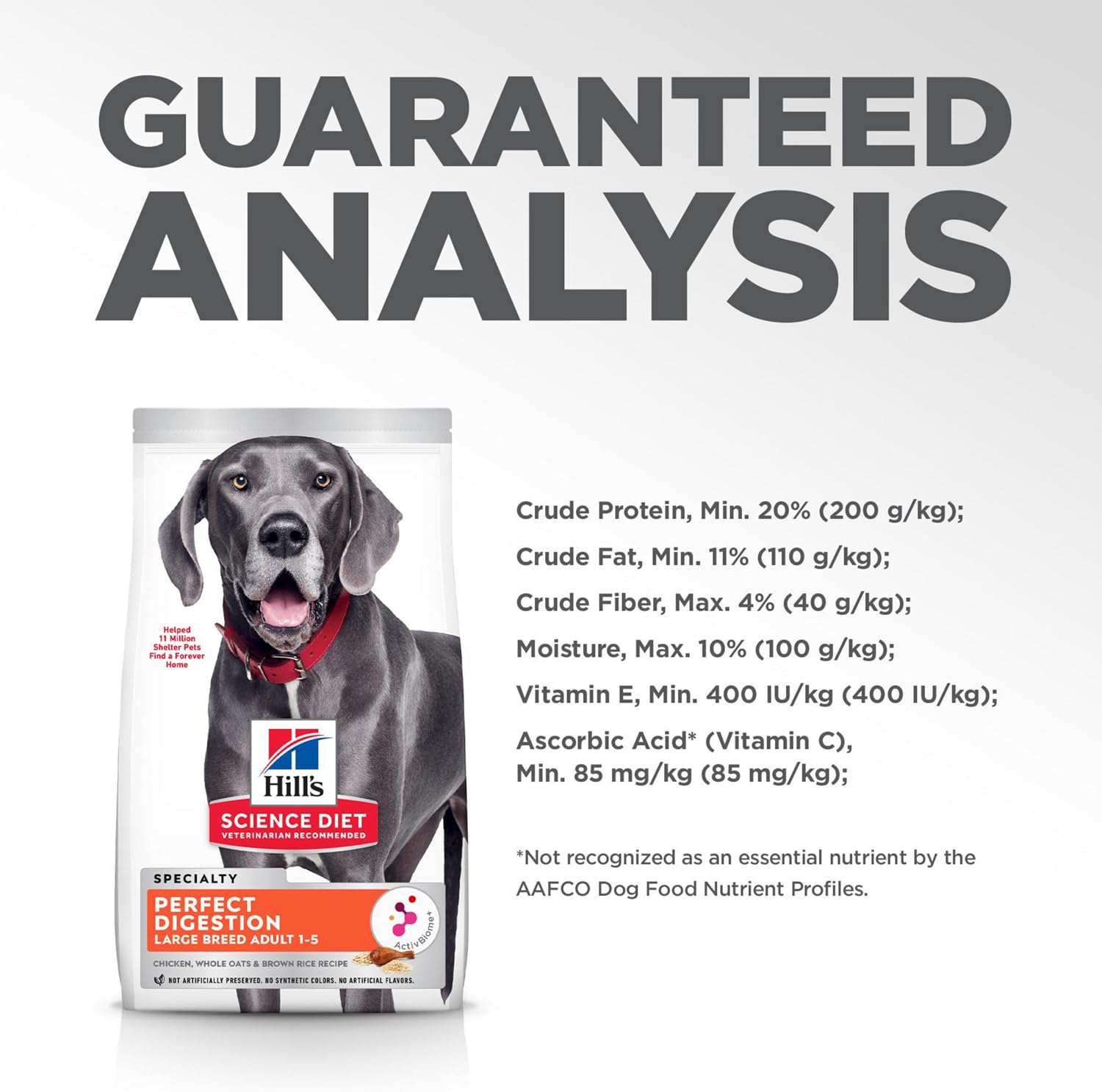 Hill's Science Diet Perfect Digestion Large Breed Dry Dog Food | #1 Veterinarian Recommended, Adult 1-5 Formula, Chicken, Brown Rice, & Whole Oats, 22 lb. Bag
